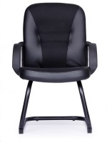 Durian BLISS Leatherette Office Arm Chair(Black)   Furniture  (Durian)