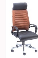 Mavi Leatherette Office Arm Chair(Orange, Black) (Mavi) Maharashtra Buy Online