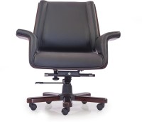 View Durian August-MB Leather Office Arm Chair(Black) Price Online(Durian)