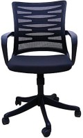 Mavi Leatherette Office Arm Chair(Black) (Mavi) Karnataka Buy Online