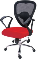 View Adiko Fabric Office Arm Chair(Black, Red) Furniture (Adiko)