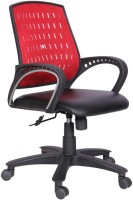 View Woodstock India Leatherette Office Arm Chair(Red, Black) Price Online(Woodstock India)