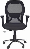 View Woodstock India Fabric Office Arm Chair(Black, Black) Price Online(Woodstock India)