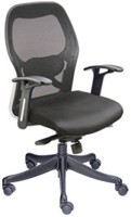 Mavi Leatherette Office Arm Chair(Black)   Computer Storage  (Mavi)