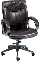 Mavi Leatherette Study Arm Chair(Black)   Computer Storage  (Mavi)