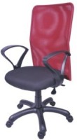 Adiko Fabric Office Arm Chair(Red, Black)   Furniture  (Adiko)