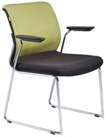 Mavi Half-leather Office Arm Chair(Grey, Black) (Mavi) Maharashtra Buy Online