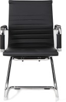 View HomeTown Astra Leatherette Office Arm Chair(Black) Furniture (HomeTown)