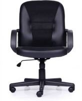 Durian BLISS Leatherette Office Arm Chair(Black)   Furniture  (Durian)