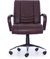 Durian Interio/LB/B Leatherette Office Arm Chair(Brown)   Computer Storage  (Durian)
