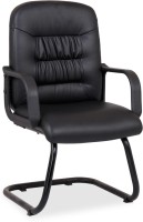 Durian REGAL/5002/CN Leatherette Office Visitor Chair(Black)   Computer Storage  (Durian)
