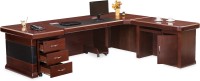 View Durian Engineered Wood Office Table(Free Standing, Finish Color - Cherry) Price Online(Durian)