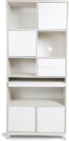 HomeTown Lumen Bookcase Engineered Wood Study Table(Free Standing, Finish Color - White & Pine)   Computer Storage  (HomeTown)