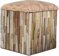 View InLiving Solid Wood Pouf(Finish Color - Natural) Furniture (InLiving)