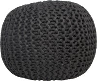 View New Fabric Art Fabric Pouf(Finish Color - Black) Price Online(New Fabric Art)