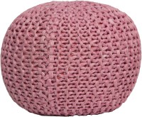 View New Fabric Art Fabric Pouf(Finish Color - Peach) Price Online(New Fabric Art)