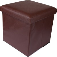 Uberlyfe Leatherette Cube Ottoman(Finish Color - Elegant Brown)   Furniture  (Uberlyfe)