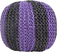 View New Fabric Art Fabric Pouf(Finish Color - Purple, Black) Price Online(New Fabric Art)