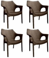 Mavi Plastic Outdoor Chair(Finish Color - Brown) (Mavi)  Buy Online