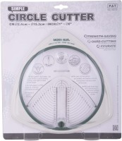 Morn Sun Circle Plastic Grip Hand-held Paper Cutter(Set Of 1, White, Green)