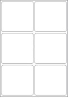 Novajet 6 A4 Size Sticker Paper Self-adhesive Paper Label(White)