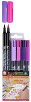 SAKURA Koi Coloring Brush Pen Calligraphy(Pack of 6, Violet Multicolor)