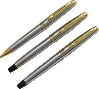 auteur Premium Set Roller Ball Pen(Pack of 3, Black)