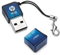 HP V-165 W 4 GB Utility Pendrive(Blue)