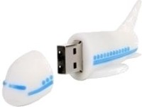 Microware Aeroplane Shape 16 GB Pen Drive(White)   Laptop Accessories  (Microware)