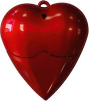 Microware Red Plastic Heart Shape 16 GB Pen Drive   Laptop Accessories  (Microware)
