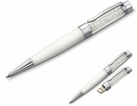 Microware White Crystal Pen 8 GB Pen Drive(Multicolor)   Laptop Accessories  (Microware)