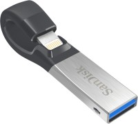 SanDisk iXPAND FLASH DRIVE FOR IPHONE, IPAD and computers 128 GB Pen Drive(Silver)