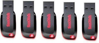 SanDisk (PACK OF 5) 16 GB Pen Drive(Red, Black)   Laptop Accessories  (SanDisk)