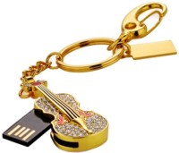 Microware Golden Guitar Shape 8 GB Pen Drive(Gold)   Laptop Accessories  (Microware)