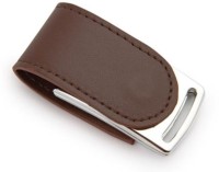 Eshop Genuiue Leather Magnetic Flap 8 GB Pen Drive(Brown)