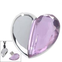 View Microware Crystal Heart 8 GB Pen Drive(Multicolor) Laptop Accessories Price Online(Microware)