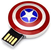 View Quace Captain America Shield 8 GB Pen Drive(Multicolor) Laptop Accessories Price Online(Quace)