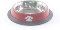 Clobber Round Stainless Steel Pet Bowl(250 ml Red)