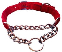 Smarty Pet Control Collar Dog Choke Chain Collar(Medium, Red)