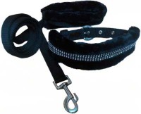 Bow! Wow !! Dog Collar & Leash(Medium, Z Black)