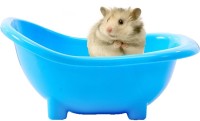 Anokhe Collections 19 cm Bath Sand Tub cum Bathroom for Hamsters / Dwarf / Gerbil / Chinchilla / Mice Plastic Training Aid For Hamster