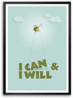 I Will And I Can Life Inspirational Motivational Quotes Framed Poster Paper Print(16.5 inch X 11.7 inch) RS.799.00