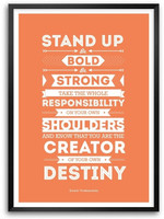Stand Up, Be Bold, Be Strong Motivational Inspirational Typography Framed Poster Paper Print(16.5 inch X 11.7 inch) RS.799.00