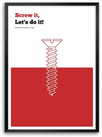 Lab No.4 Screw It, Lets Do It inspirational Richard Branson Corporate Startup Framed Poster Paper Print(16.5 inch X 11.5 inch) RS.799.00
