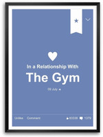 Relationship With Gym Inspirational Humour Quotes Framed Poster Paper Print(16.5 inch X 11.7 inch) RS.799.00