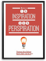 Genius And Inspiration Thomas Alva Edison Quote Framed Poster Paper Print(16.5 inch X 11.7 inch) RS.799.00