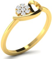 Kataria Jewellers Lovely Flower Yellow Gold Plated 14kt Diamond Yellow Gold ring