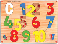 Skillofun Number On Picture Tray (0-10) (With Knobs)(50 Pieces) Skillofun Number On Picture Tray (0-10) (With Knobs)(50 Pieces)