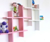 View Artesia Wooden Wall Shelf(Number of Shelves - 4, Pink) Furniture (Artesia)