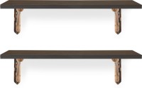 @home RomanticAres6 Wooden Wall Shelf(Number of Shelves - 2, Brown)   Furniture  (@home)